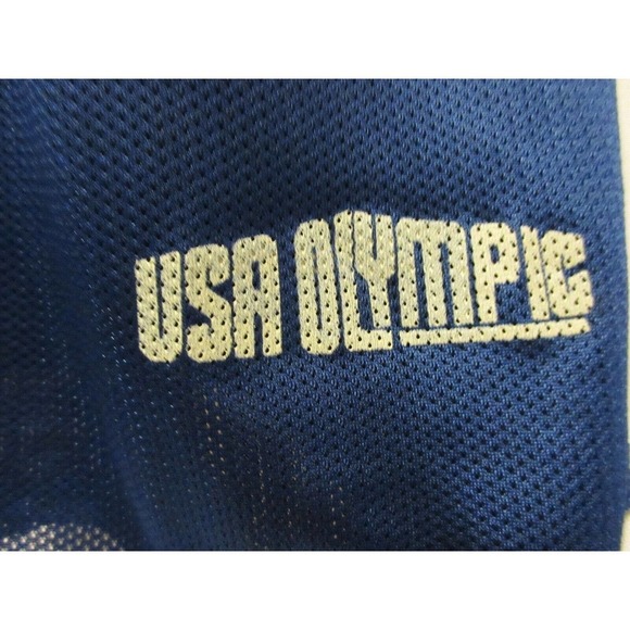 Vintage USA Olympic Vented Track and Field Muscle Tank Reversible Black Blue XL - Picture 3 of 12